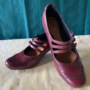 Clark’s Artisan Mary Jane triple strap heels